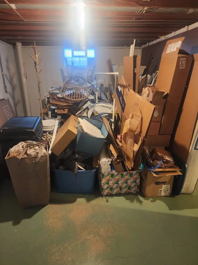 Roll-off dumpster container at job site for Concrete Dumpster Rental in Kirkwood